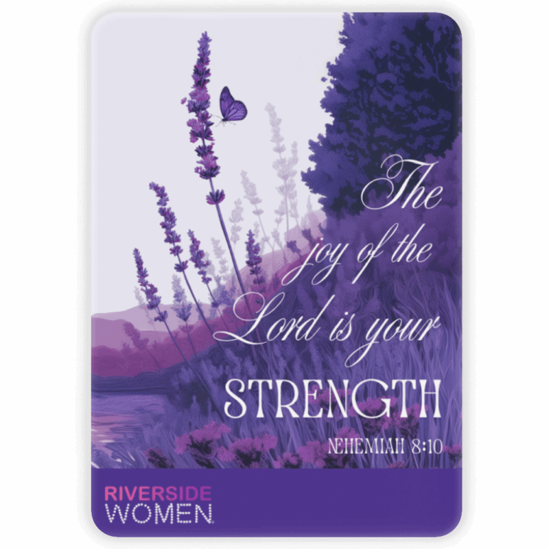 Riverside Women Joy of the Lord Butterfly Ceramic Fridge Magnet